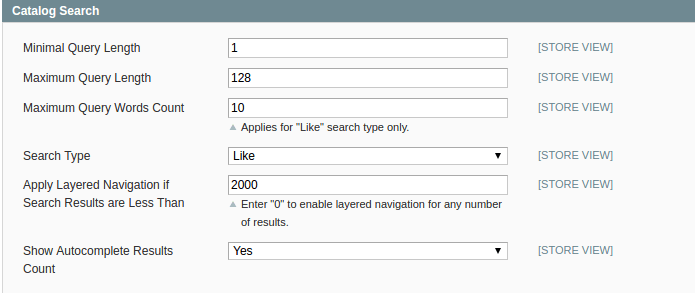 magento search not returning results