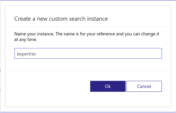 bing custom search