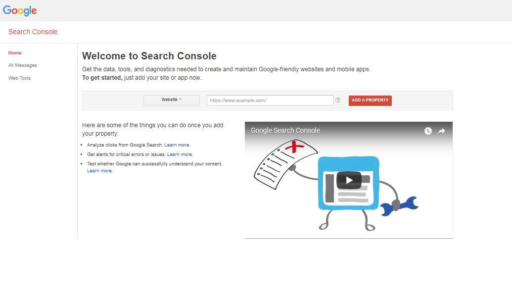 wordpress google search console