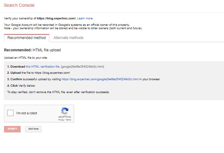 wordpress google search console