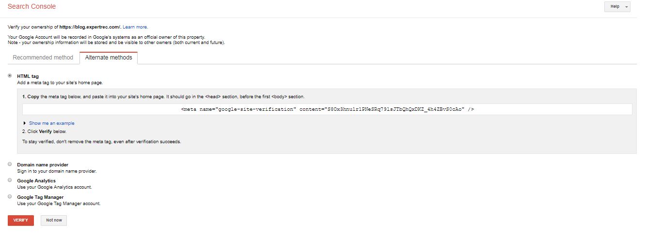 wordpress google search console