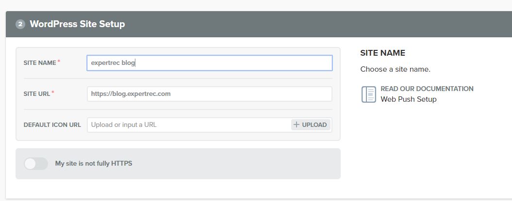 push notification wordpress