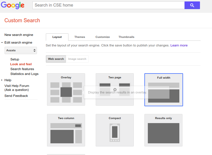 How to disable/remove google branding in google custom search CSE