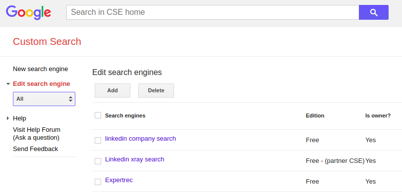 How to remove URLs in Google custom search