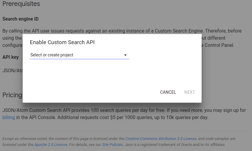 Google custom search JSON API simplified