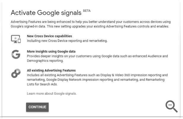 how to activate google signals