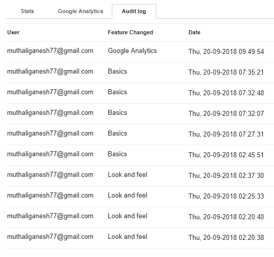 audit log google custom search