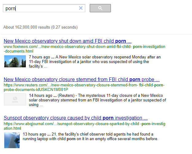 enable safe search in google custom search to remove explicit search results