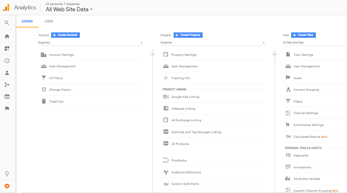 site search analytics in GA