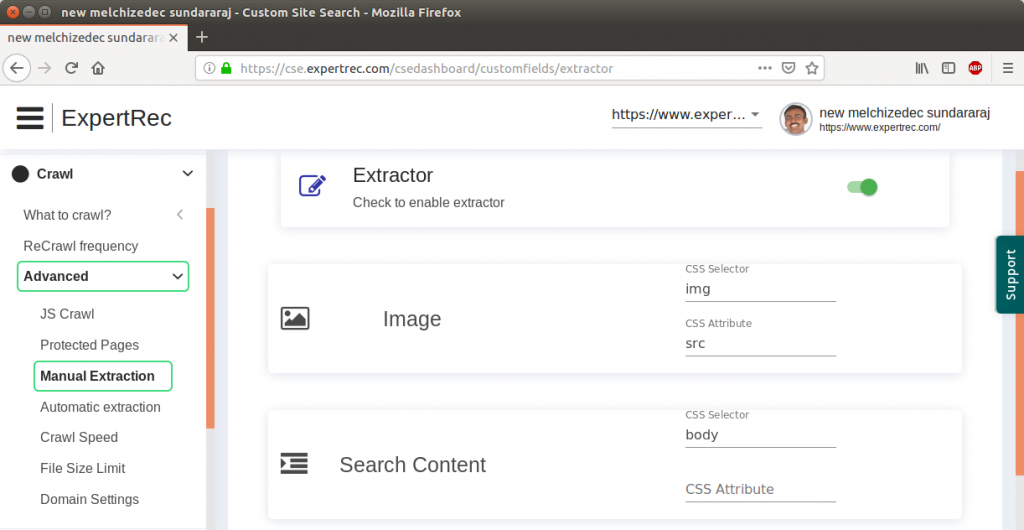 Advance Manual Extraction