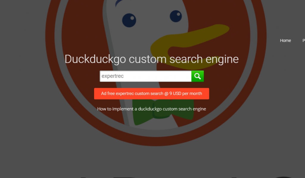 Duckduckgo search box to website