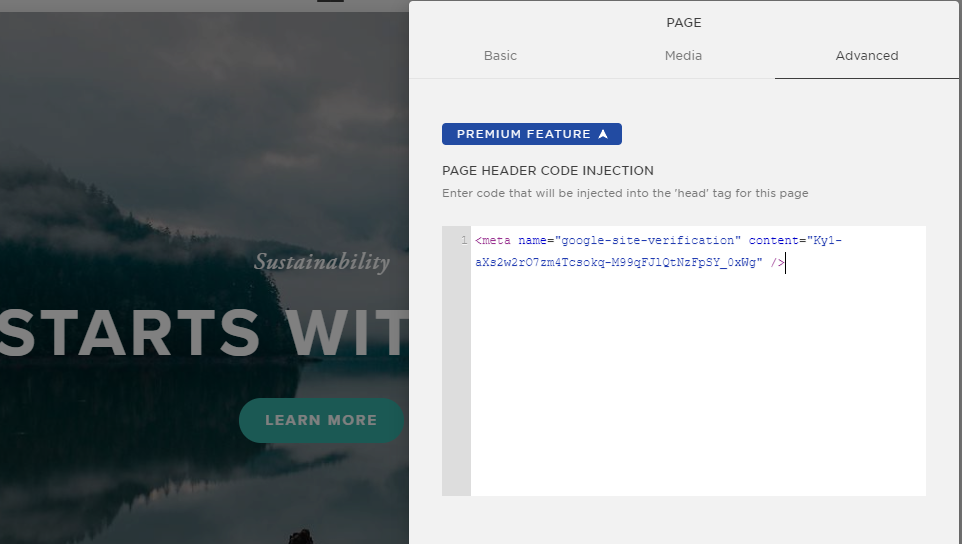 How to add squarespace site to google search console.