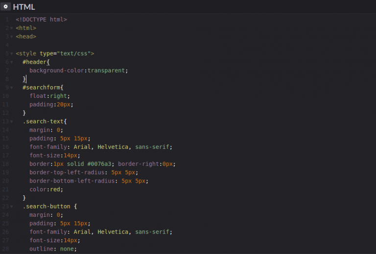 Add Internal site search to website