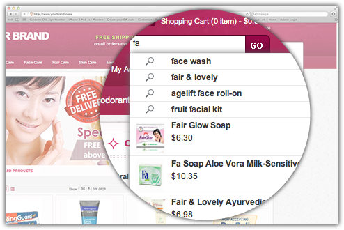 autocomplete product recommendations