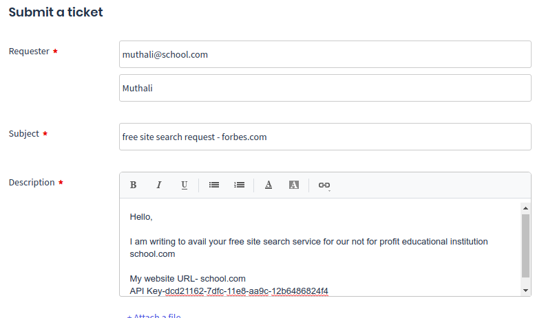 free site search engine