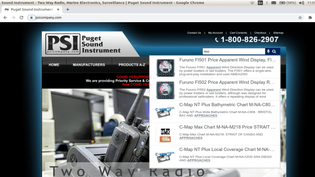 internal website search script