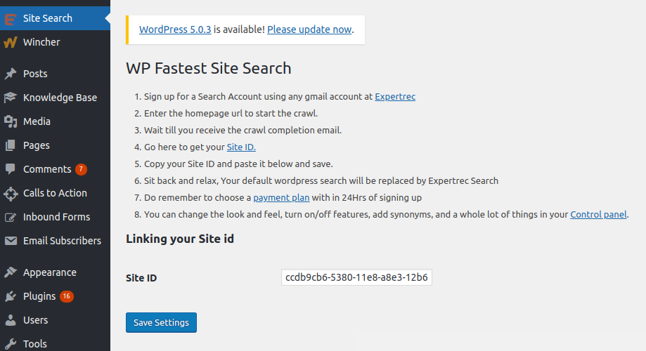 WP Search Plugin