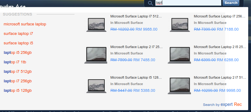 Search UI webcrawler search engine