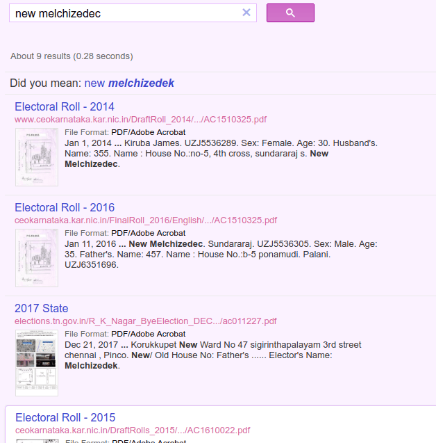 Voter search engine- Search if your name is in the Indian electoral rolls