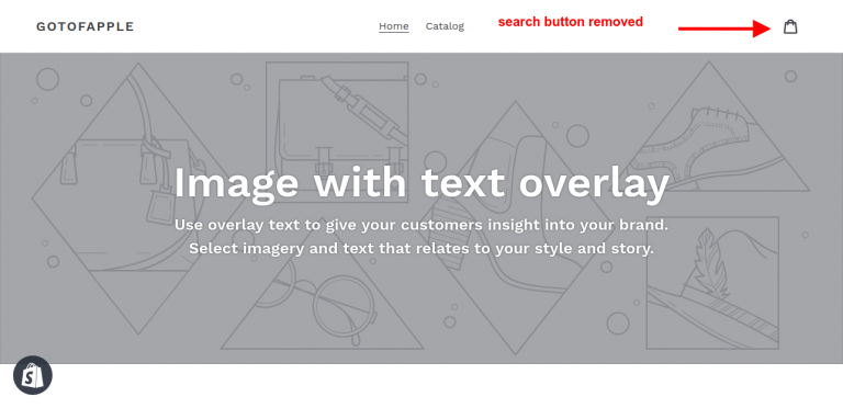 remove shopify search button