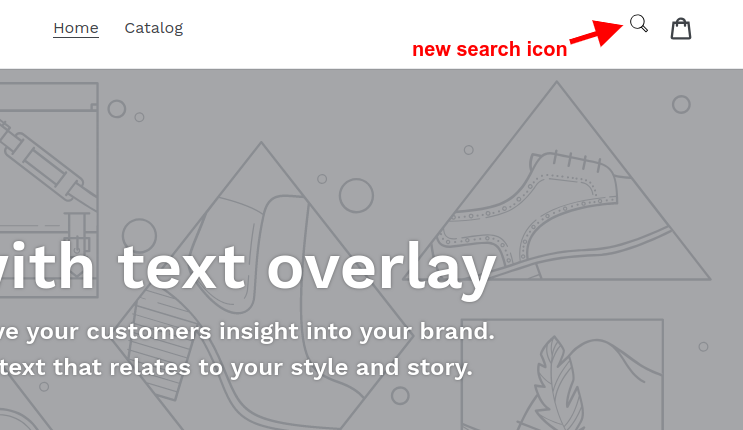 change search icon in shopify
