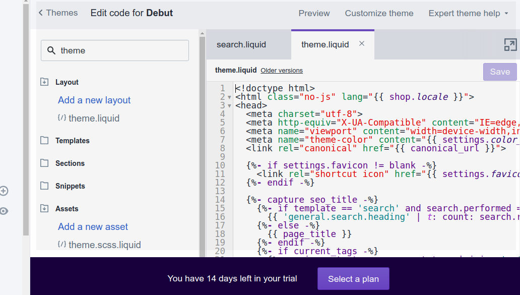How to change the background color of shopify search bar?