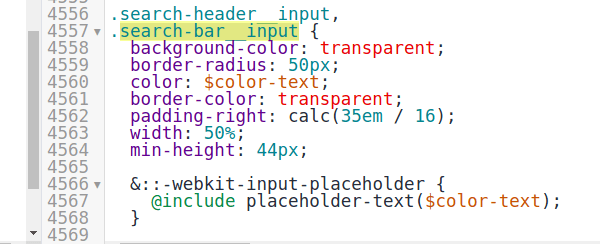 reduce shopify search bar width