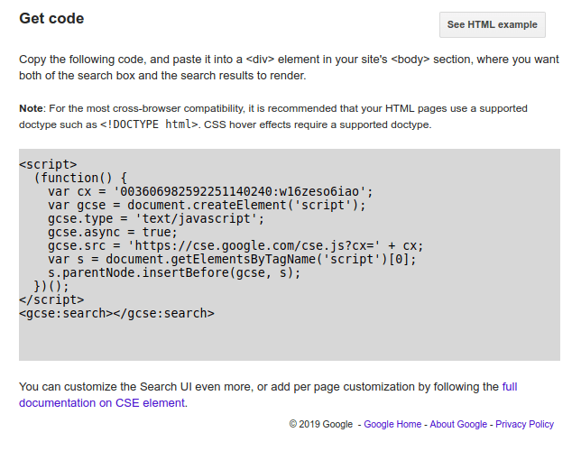 add google custom search to shopify