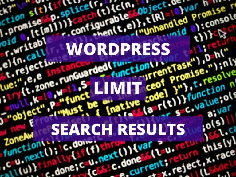 Wordpress limit search results