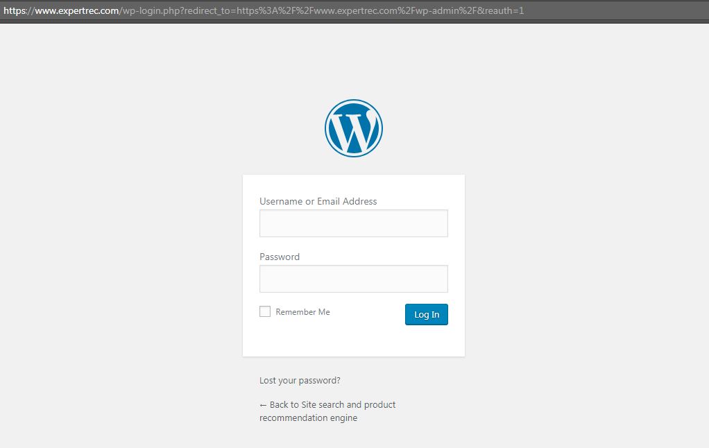 wordpress login