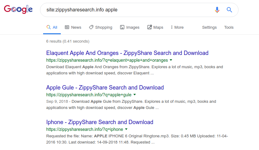 search zippyfile share