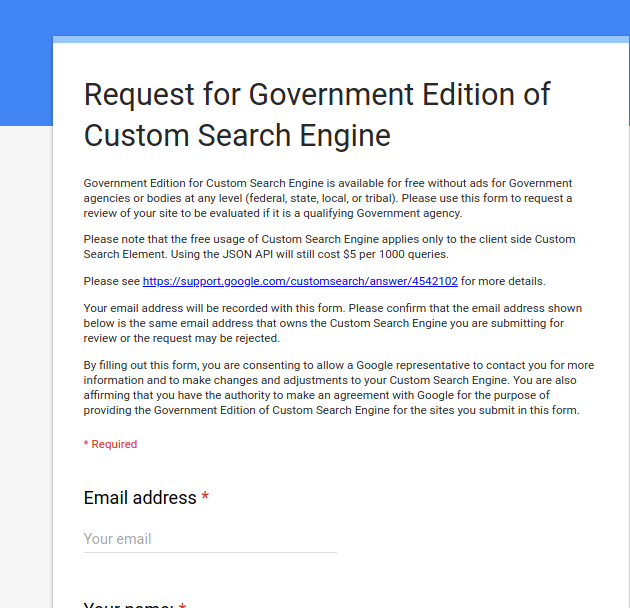 google site search government agencies