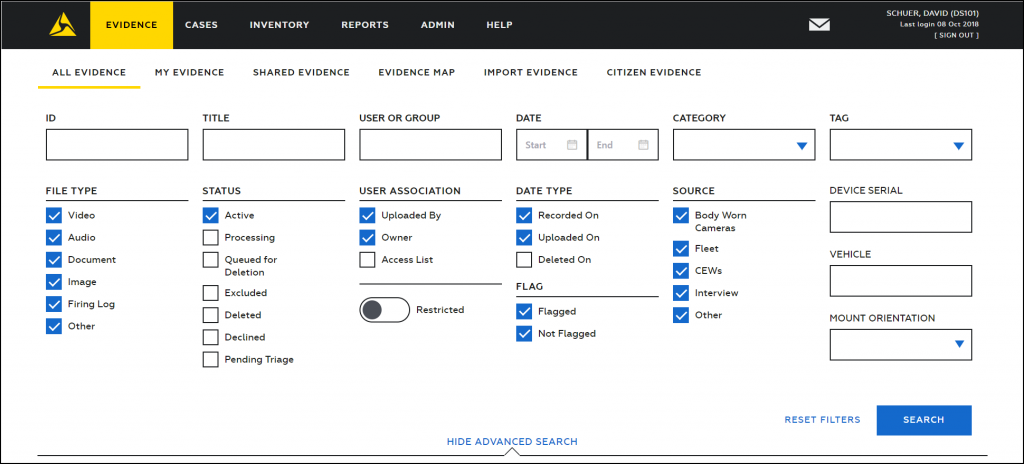 Wordpress website search filter