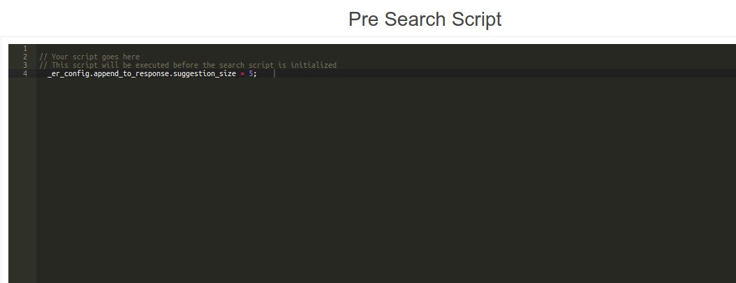 Pre search script custom search