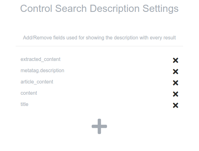custom search description settings