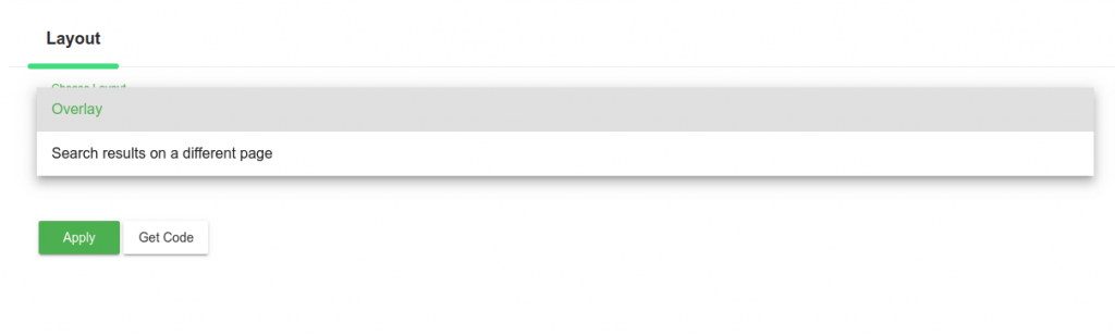 custom search layout
