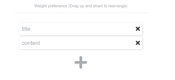 custom search weights