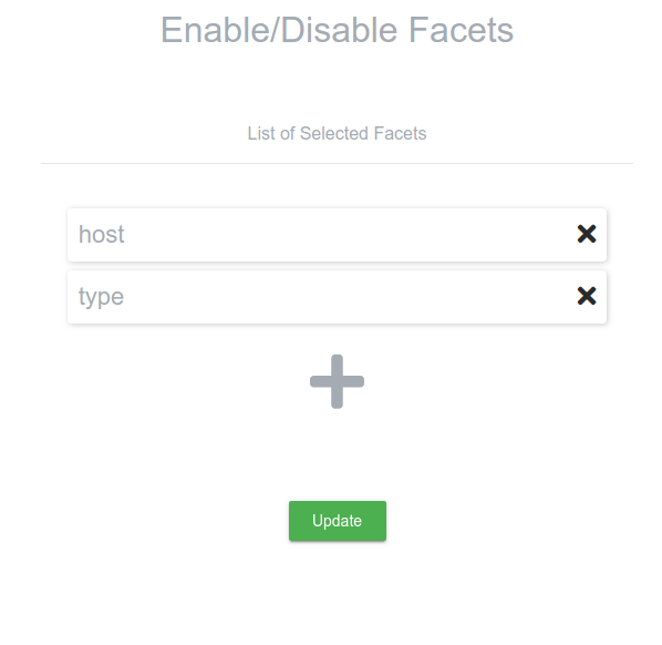 facets custom search