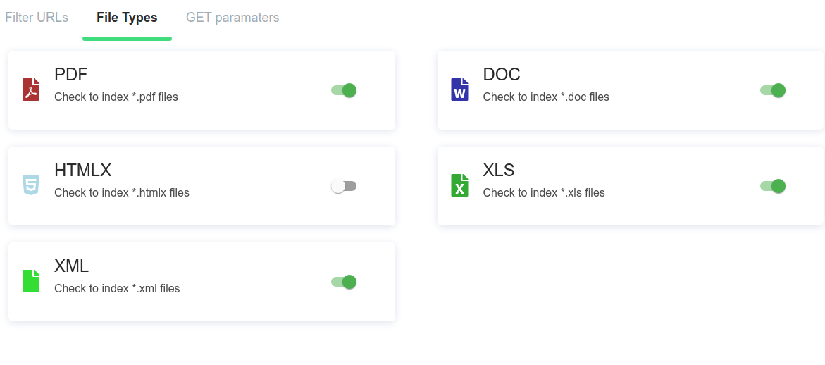 filetypes custom search