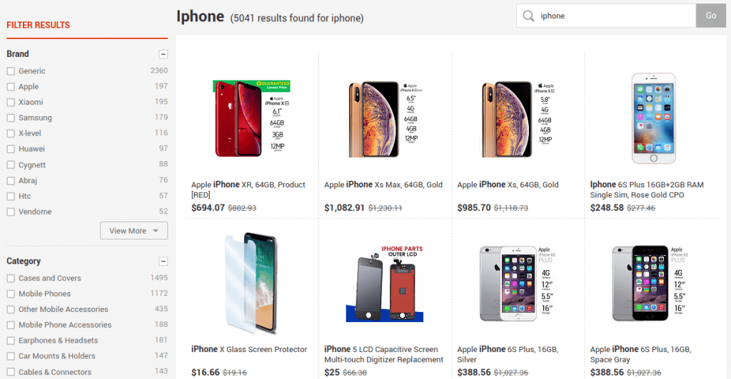 woocommerce search results page