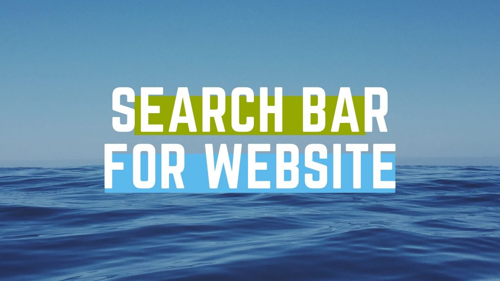 search bar for website