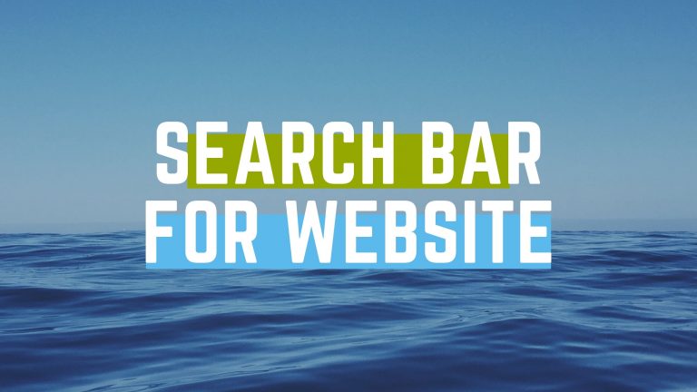 search bar for website