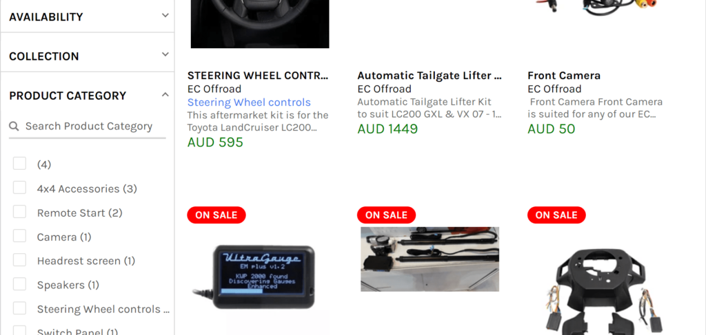 Shopify filters and facets in the search result page