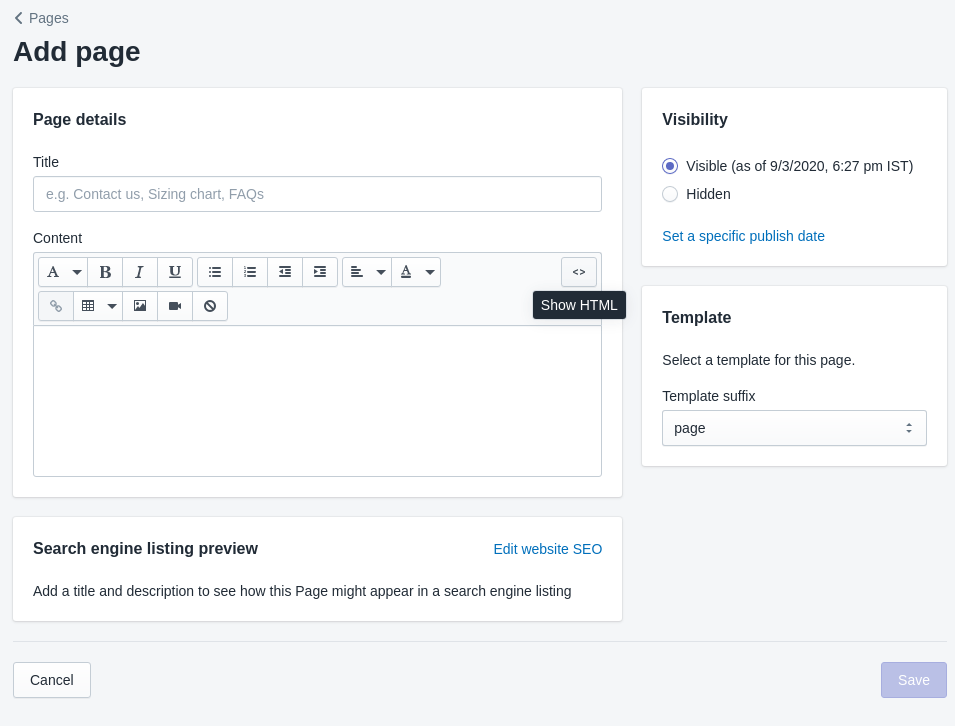 shopify custom search results page