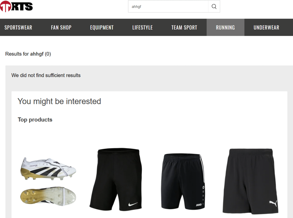 Trending or recommended results on zero results