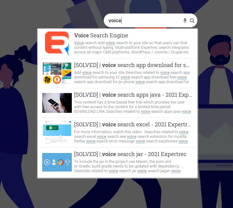 internal website search engine