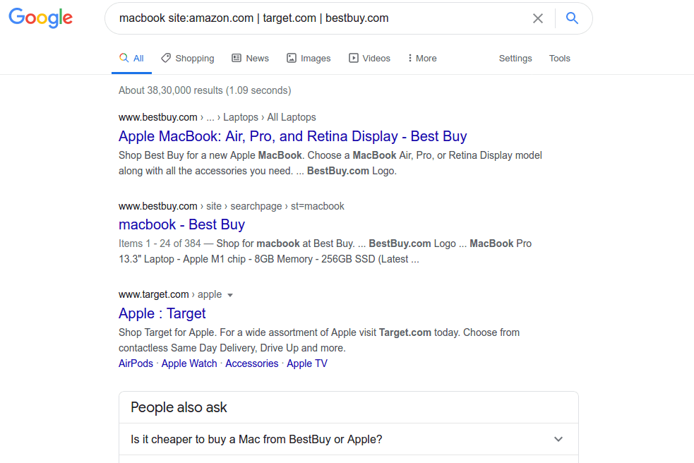 how to search multiple sites at once