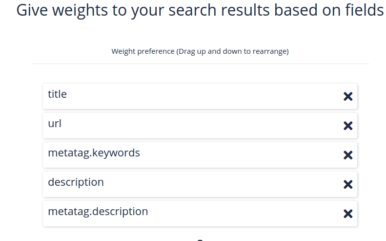 search weights