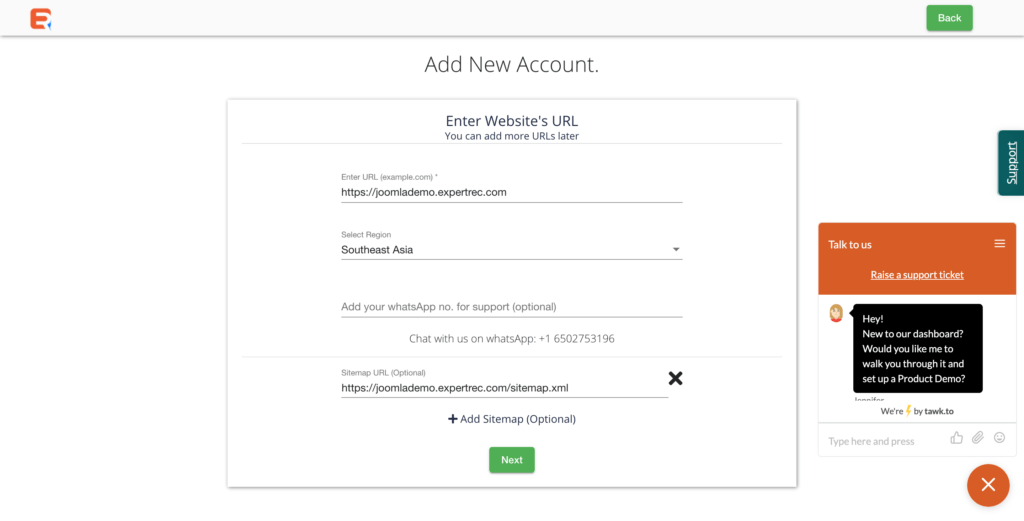 Setup ExpertRec Site Search for your website