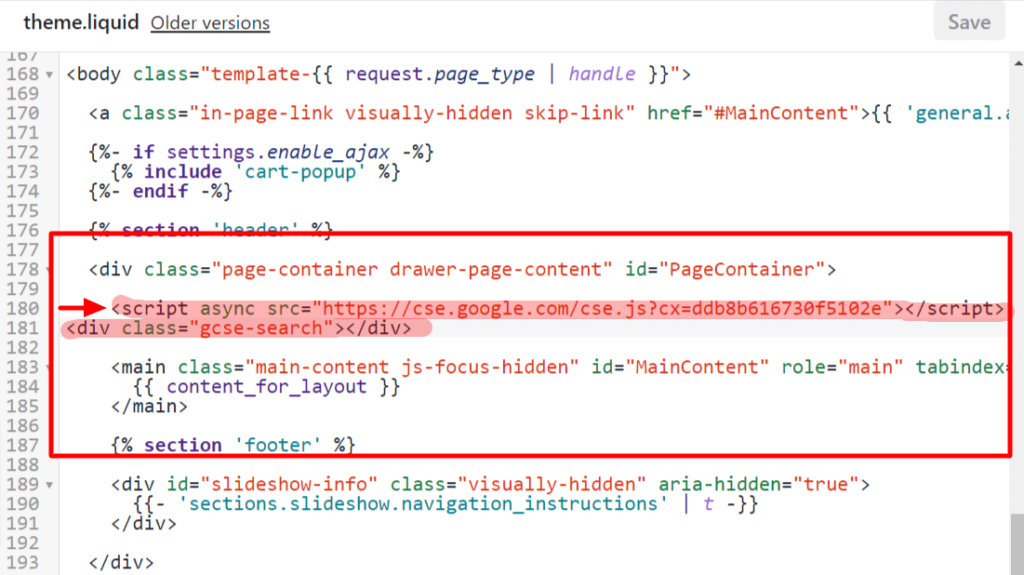 Adding GSS code to Shopify Store